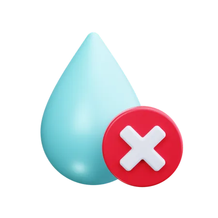 No hay agua  3D Icon