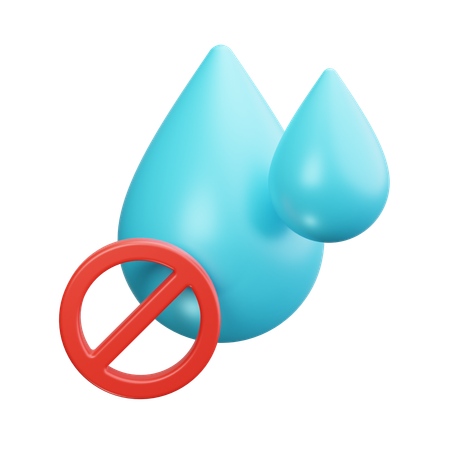 Sin agua de lluvia  3D Icon