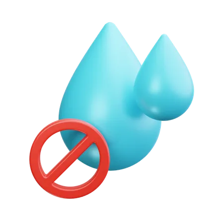 Sin agua de lluvia  3D Icon