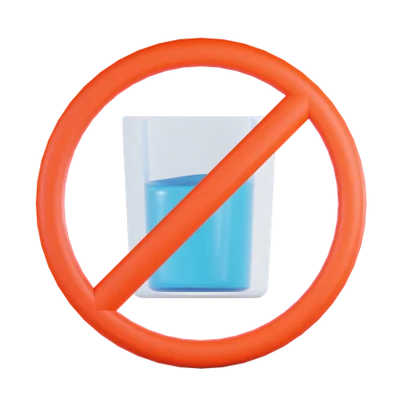 No beber  3D Icon