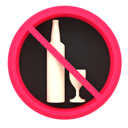 No beber  3D Icon