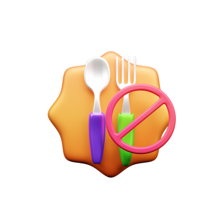 Sin comida  3D Icon