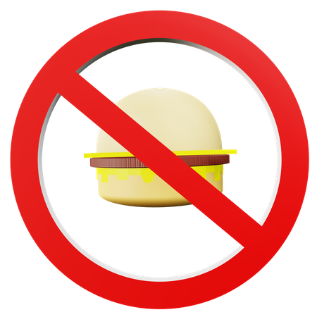 Nada de comida chatarra  3D Icon
