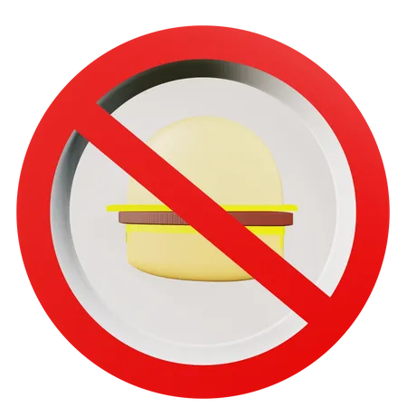 Nada de comida chatarra  3D Icon