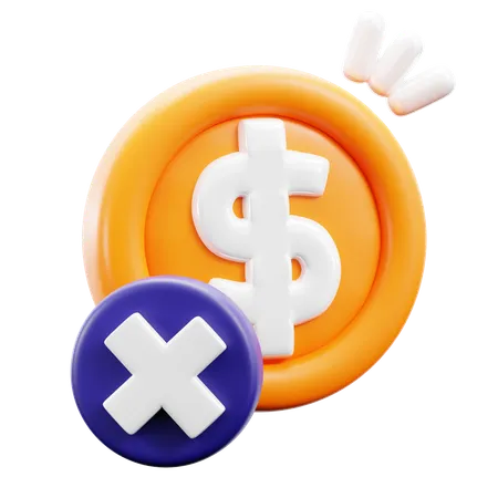 Sin dinero  3D Icon