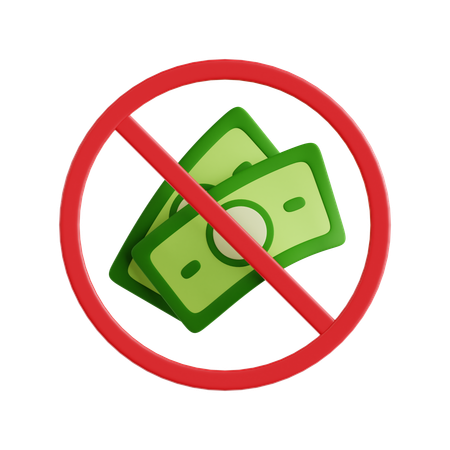 Sin dinero  3D Icon