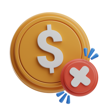 Sin dinero  3D Icon