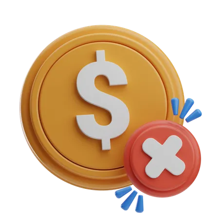 Sin dinero  3D Icon