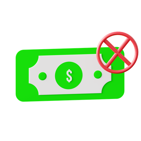 Sin dinero  3D Icon