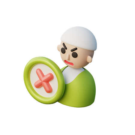 Sin enojo  3D Icon