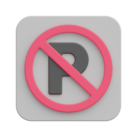 No estacionar  3D Icon