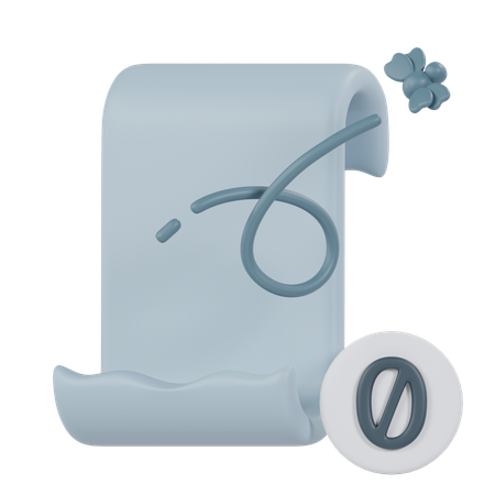 Sin factura  3D Icon