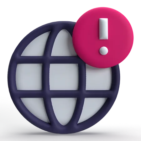 Sin internet  3D Icon