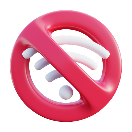 Sin internet  3D Icon