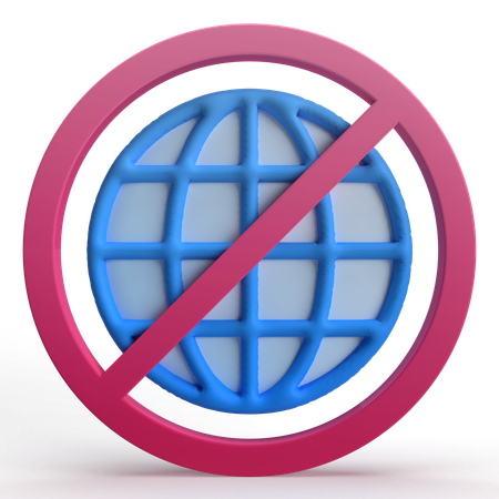 Sin internet  3D Icon