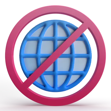 Sin internet  3D Icon