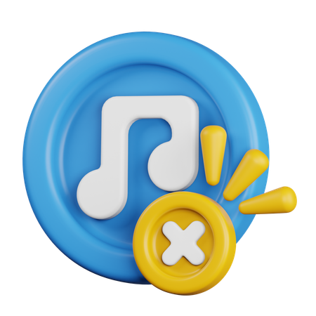 Sin musica  3D Icon