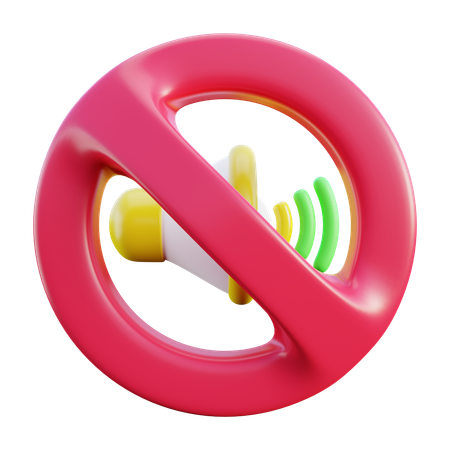 Sin señal sonora  3D Icon
