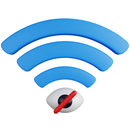 Sin vista wifi  3D Icon