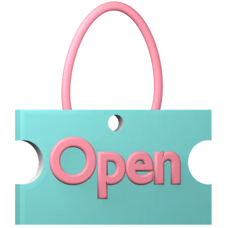 Sinal aberto  3D Icon