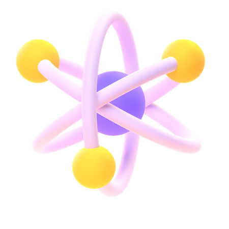 Sinal de átomo  3D Icon