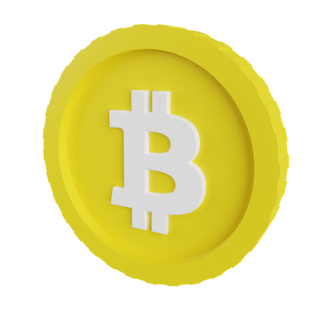 Sinal Bitcoin  3D Icon