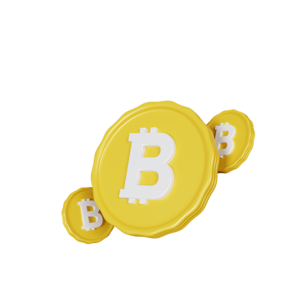 Sinal Bitcoin  3D Illustration