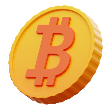 Sinal Bitcoin  3D Illustration