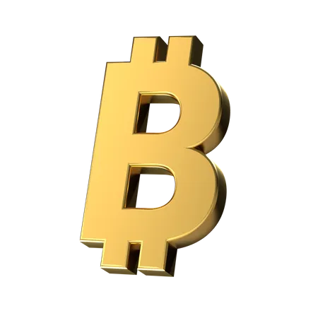 Sinal Bitcoin  3D Icon