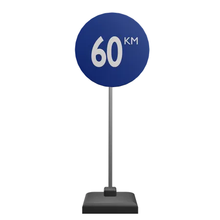 Sinal de 60 km  3D Icon