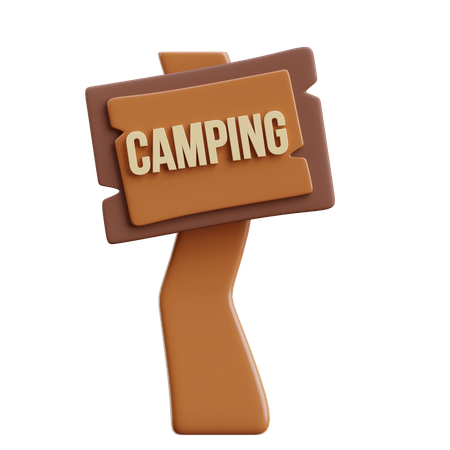 Sinal de acampamento  3D Icon