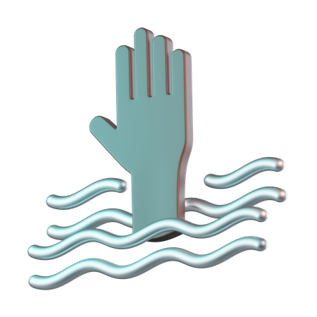 Sinal de afogamento  3D Icon