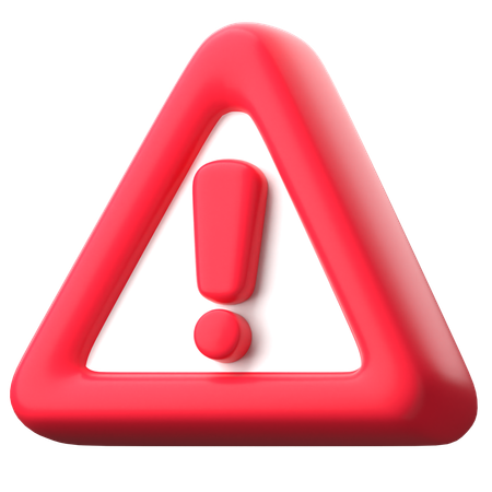 Sinal de alerta  3D Icon