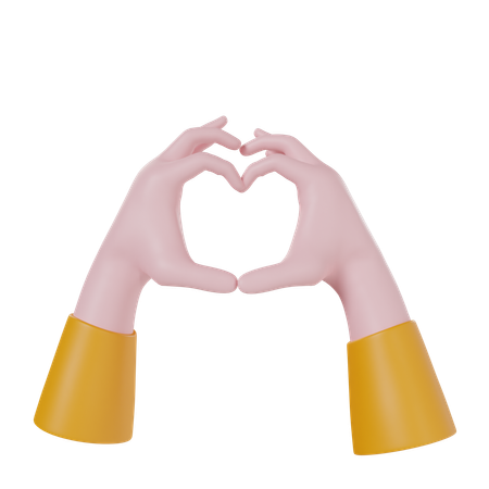 Sinal de amor  3D Icon