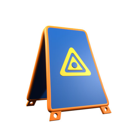 Sinal de alerta de segurança  3D Icon