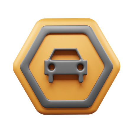 Sinal de carro  3D Icon