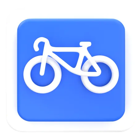 Sinal de ciclovia  3D Icon