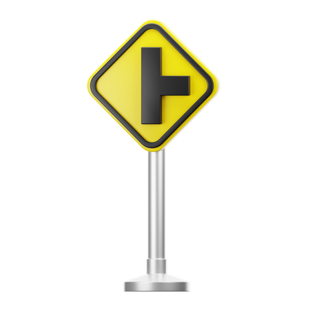 Sinal de intersecção à direita  3D Icon