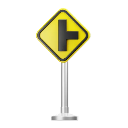 Sinal de intersecção à direita  3D Icon