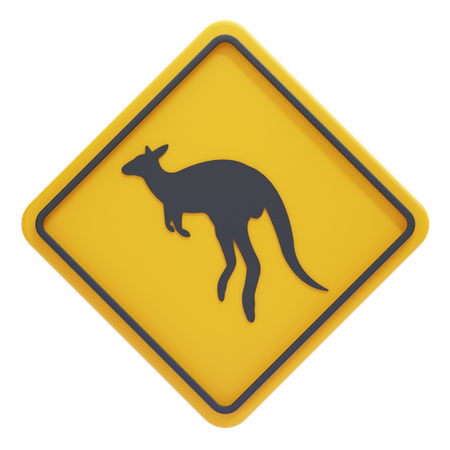 Sinal de cruzamento de animais  3D Icon