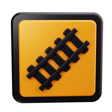 Sinal de cruzamento de ferrovia  3D Icon