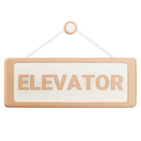 Sinal de elevador  3D Icon