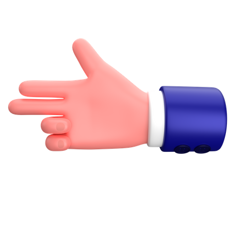 Sinal de gesto de dedos de arma de empresário  3D Icon