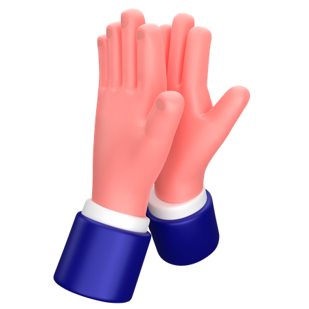 Sinal de gesto de mais cinco do empresário  3D Icon