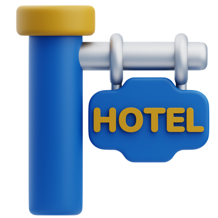 Sinal de hotel  3D Icon