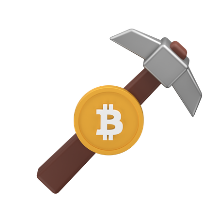 Sinal de mineração de bitcoin  3D Icon