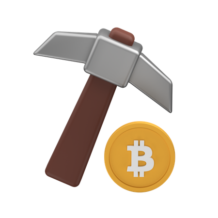 Sinal de mineração de bitcoin  3D Icon