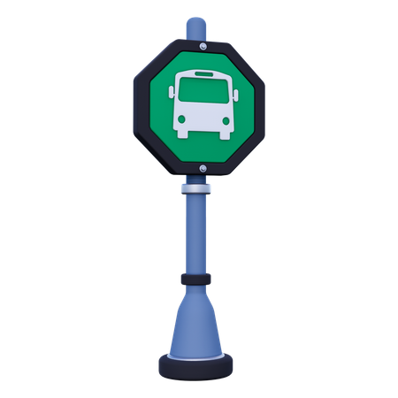 Sinal de ônibus  3D Icon