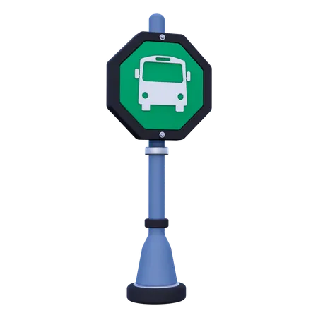 Sinal de ônibus  3D Icon