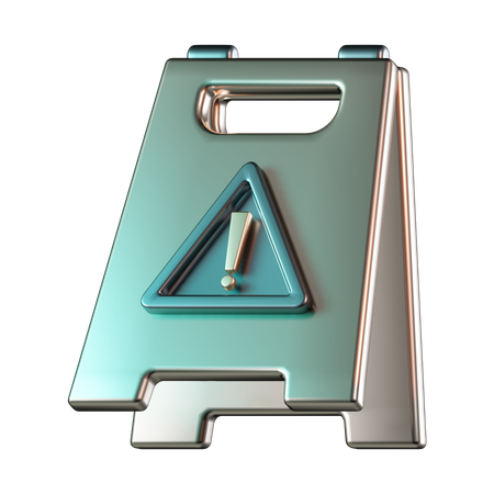 Sinal de piso molhado  3D Icon